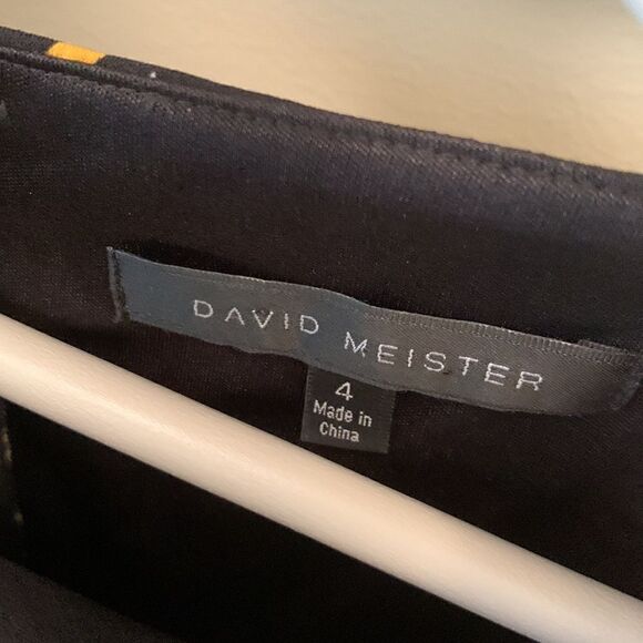 David Meister Midi Ruched Dress 3/4 Length Sleeves - Picture 2 of 3